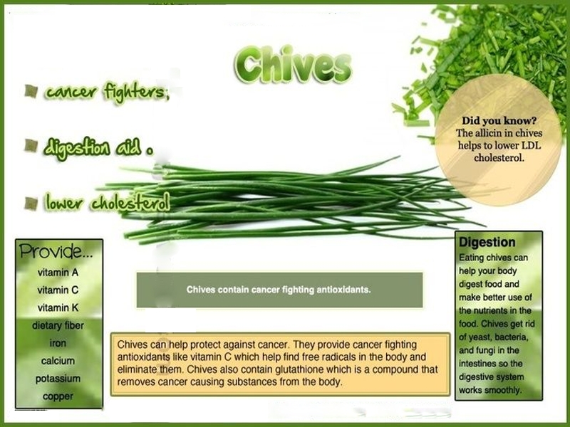 Amazing health benfits of chives